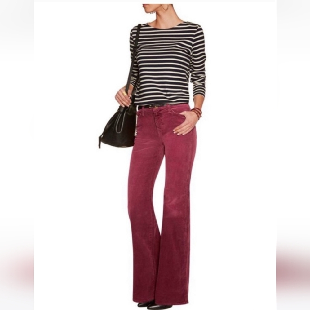 Current Elliott High Rise Flare Leg Corduroy Jeans